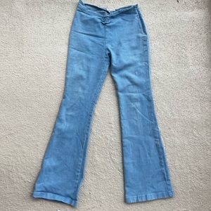 “Maker of dreams” - denim low rise flare pants - size small